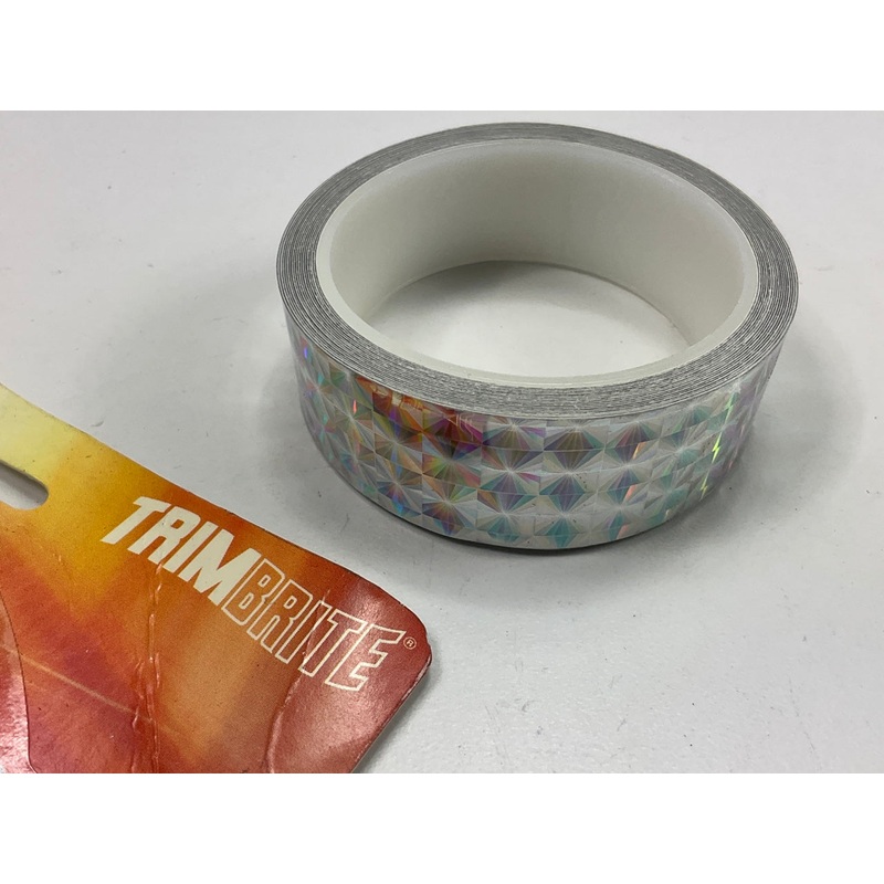 TrimBrite T0918 Custom Trim Prisma-Stripes 3/4'' X 10' Prismatic Film Chrome