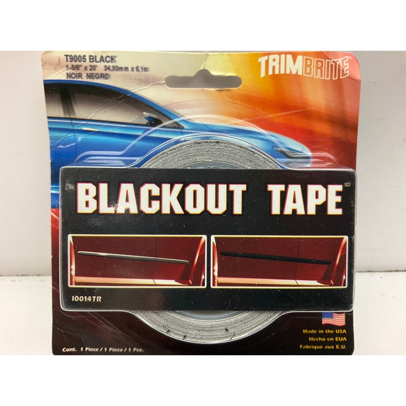 Trimbrite T9005 Black-Out Blackout Tape Roll, 1-3/8'' X 20'
