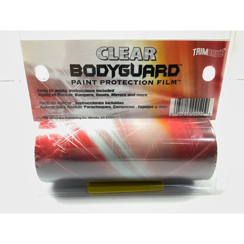 Trimbrite T9020 5-7/8'' X 12' Clear Transparent Body Guard Paint Protection Film