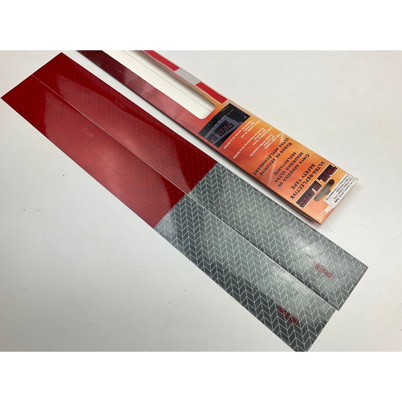 Trimbrite T9945 Trail Blazer Light Reflective Tape Set, 18'' X 2 White / Red