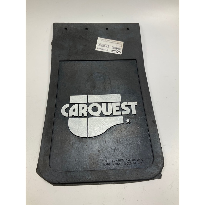 Truck Rubber Mud Flap, 12'' X 20'' X 5/16'', Black, With ''CARQUEST'' Logo SINGLE