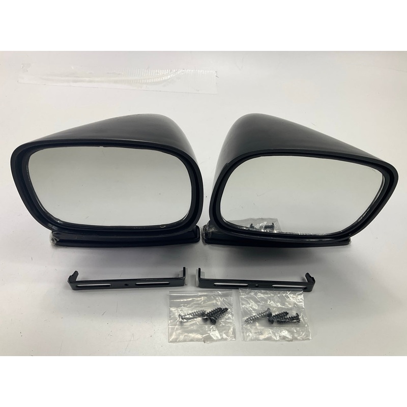 Universal Car Mirrors Left & Right Dual Sport Black 5 7/8'' X 3 7/8'' Mirror Pair