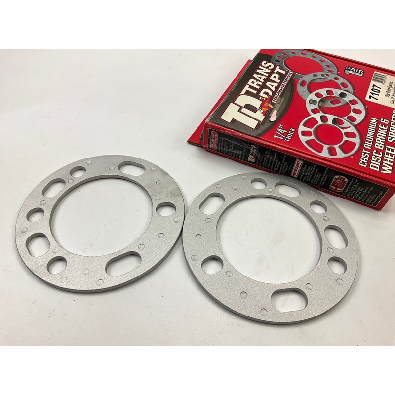Trans-Dapt 7107 Disc Brake Spacers - 6 Hole - 1/4 In. Thick - 5.5'' Bolt Circle
