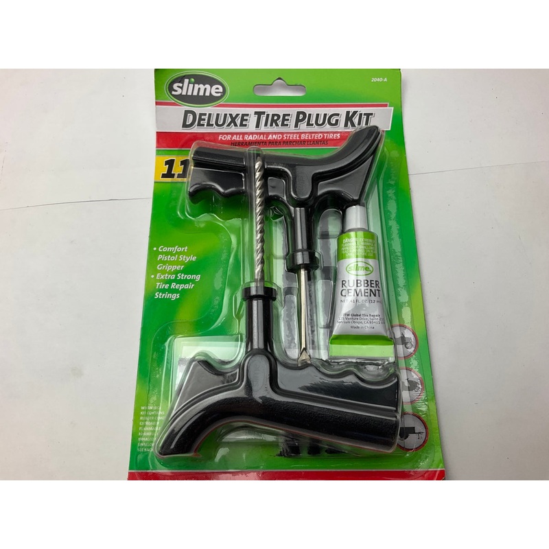 Slime 2040-A 11-Piece Car Truck Pistol Grip Deluxe Tire Repair Reamer Plug Kit