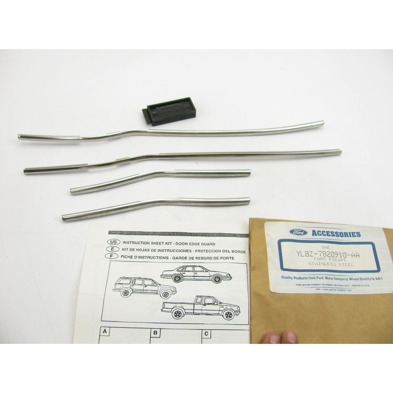 SET - OEM Ford YL8Z-7820910-AA STAINLESS STEEL Door Edge Gaurds For 01-06 Escape