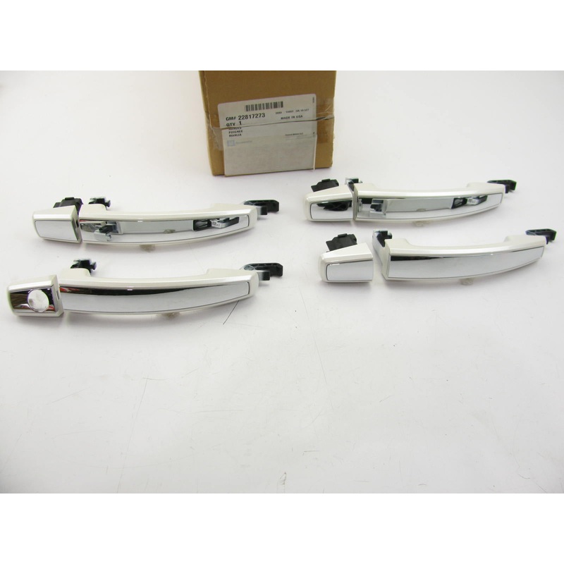 Set Of (4) - NEW GENUINE OEM GM 22817273 Exterior Door Handles White Diamond