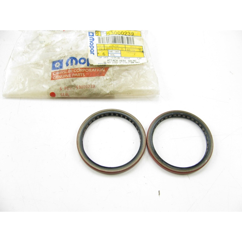 (2) NEW - OEM 53000239 FRONT Wheel Axle Spindle Hub Seal For Mopar
