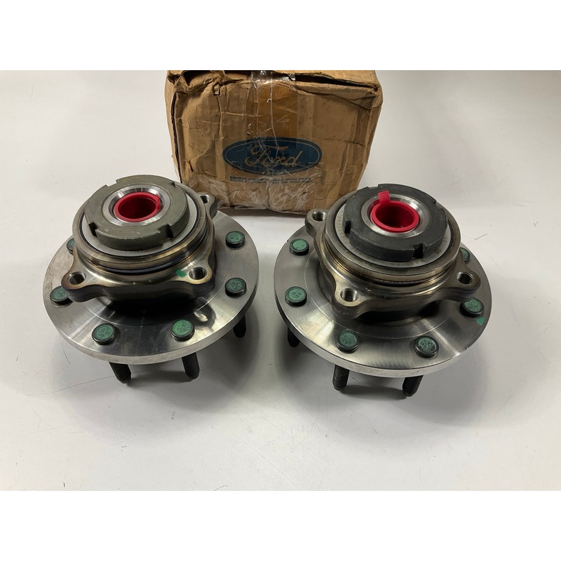 (2) NEW - OEM FORD FRONT Wheel Hub & Bearing W/O ABS W/ Single Wheel 4WD