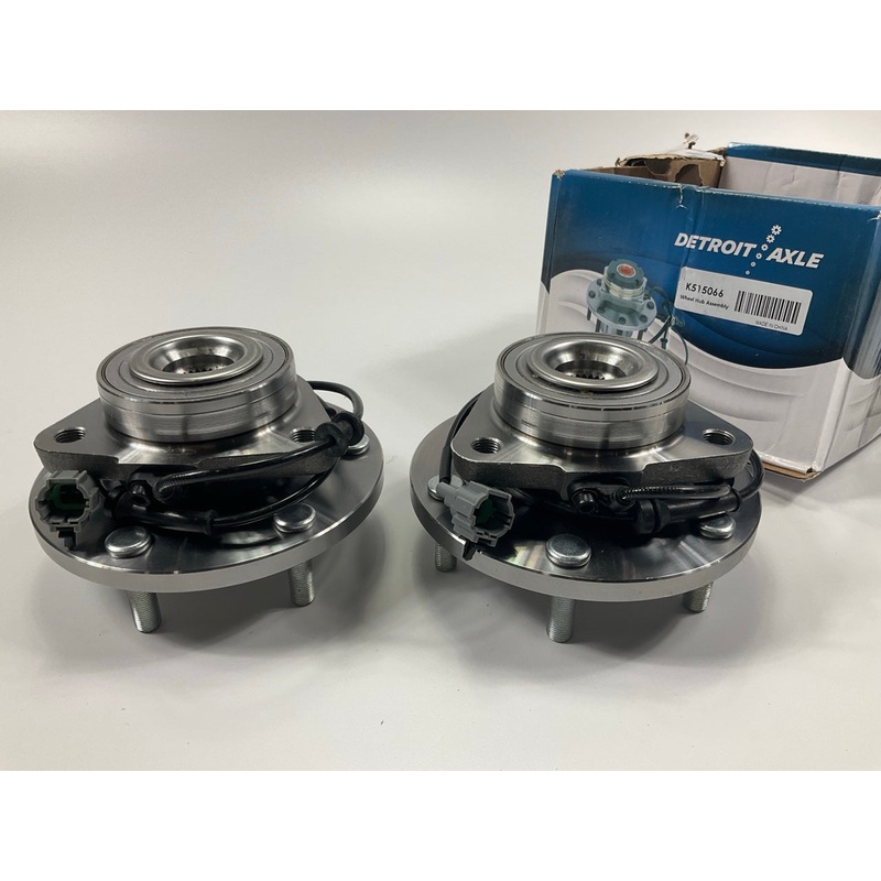 (2) Detroit Axle K515066 Wheel Bearing And Hub Assembly - Front