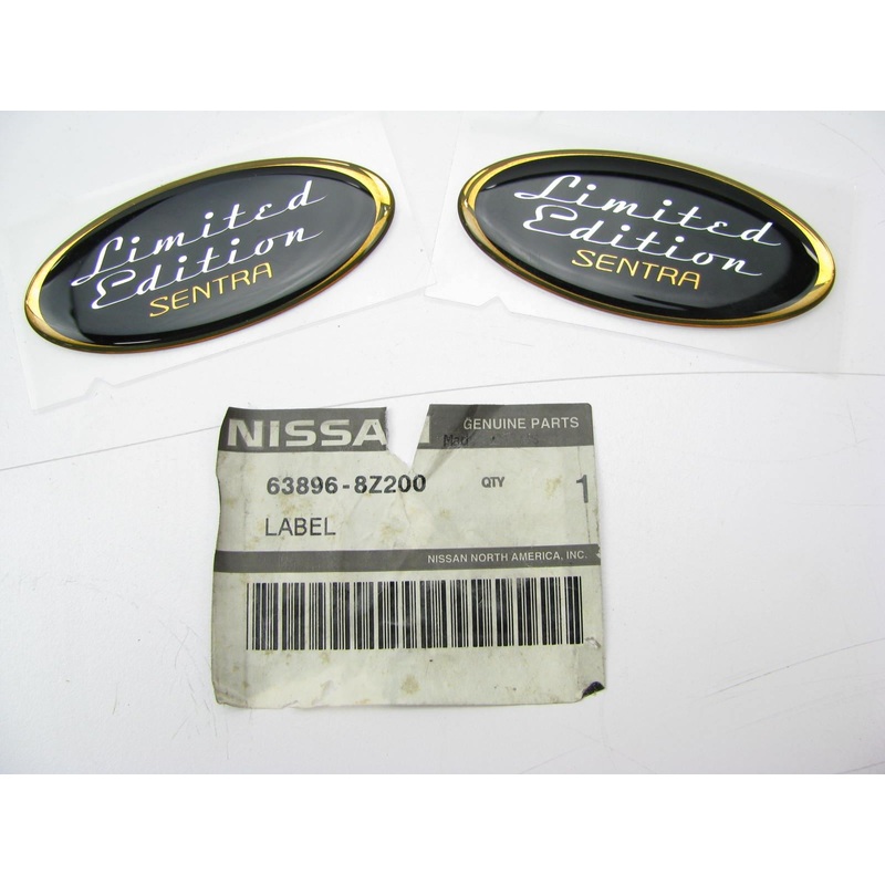 (2) Genuine OEM LIMITED EDITION SENTRA Fender Badge Stickers Emblems For Nissan
