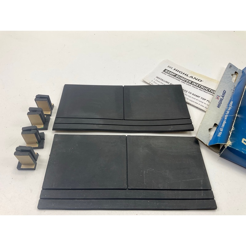 (2) Highland 11303 Rubber Ramp Bumper Protect Tailgate Or Trailer From Scratches