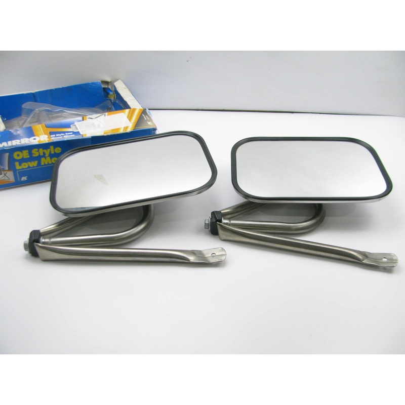 (2) K-Source 3571 Universal Stainless Steel 3-Point Mirror Low Mount Truck &Van