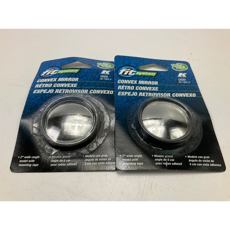(2) K Source C020 Convex Mirror PAIR - 2'' Wide Angle For Rear Side View Mirrors