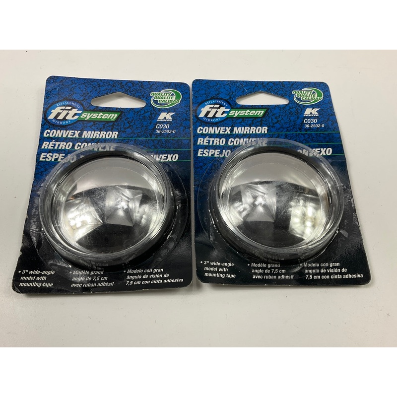 (2) K Source C030 3'' Round Convex Blind Spot Mirrors
