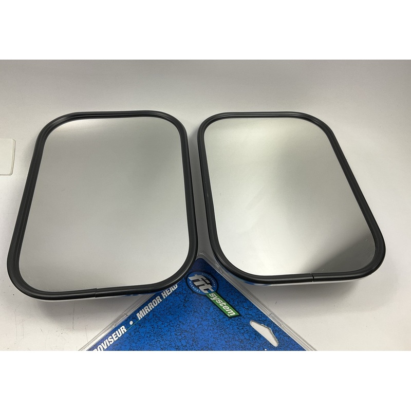 (2) K Source RH075 Stainless Steel Replacement Mirror Heads - 7-1/2'' X 10-1/2''