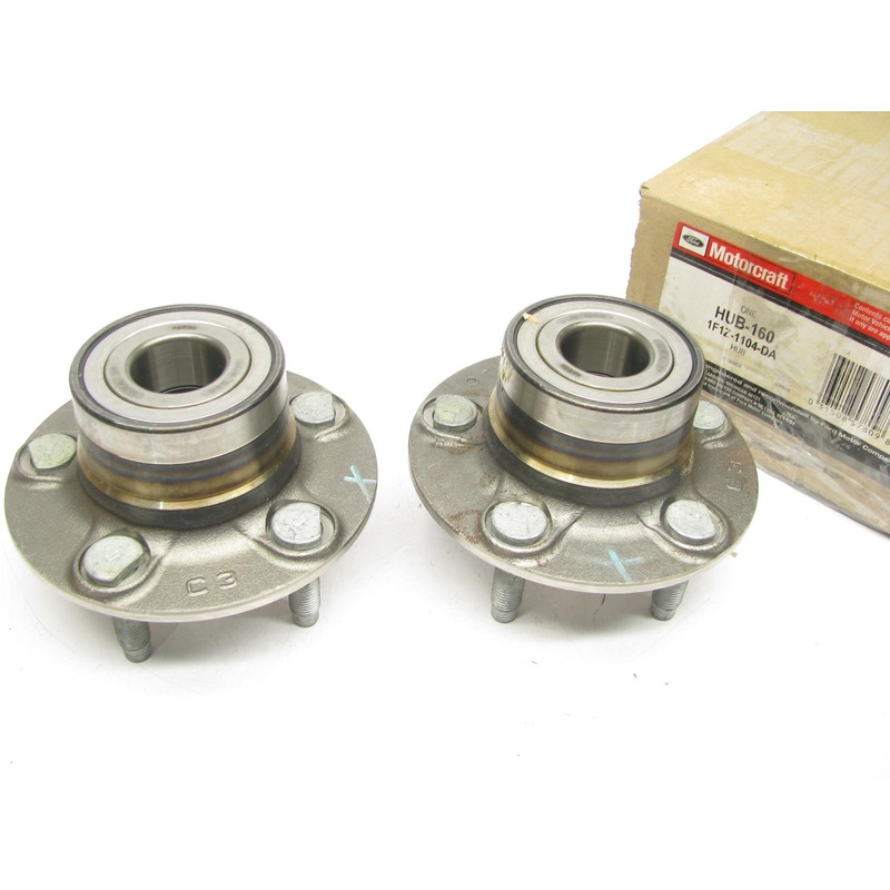 (2) Motorcraft HUB-160 Rear Wheel Bearing & Hubs Assembly