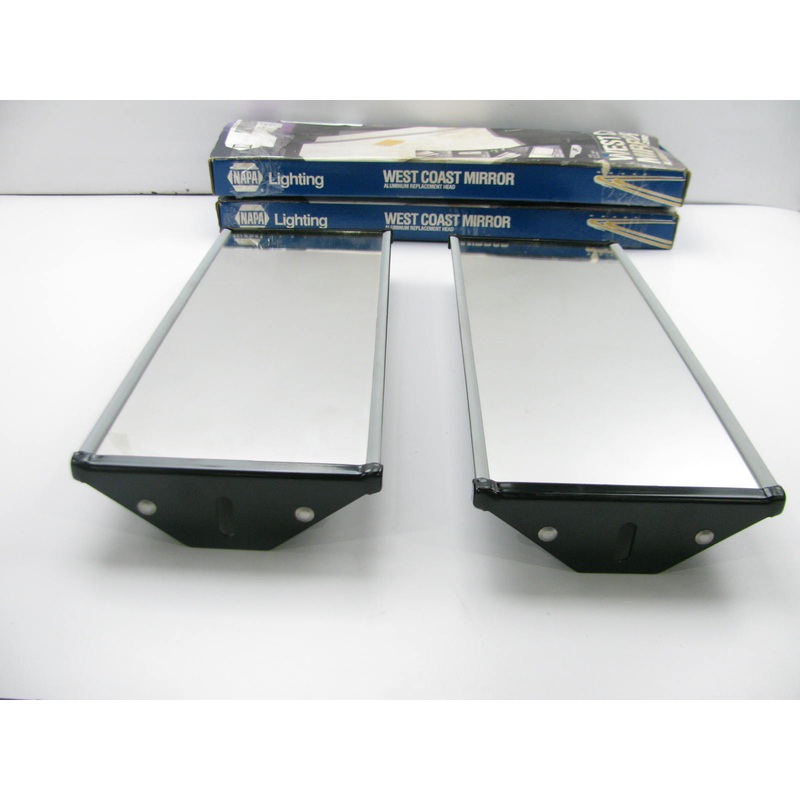 (2) Napa 161-78600  6'' X 16'' Flange Mounted HEATED West Coast Mirror Heads