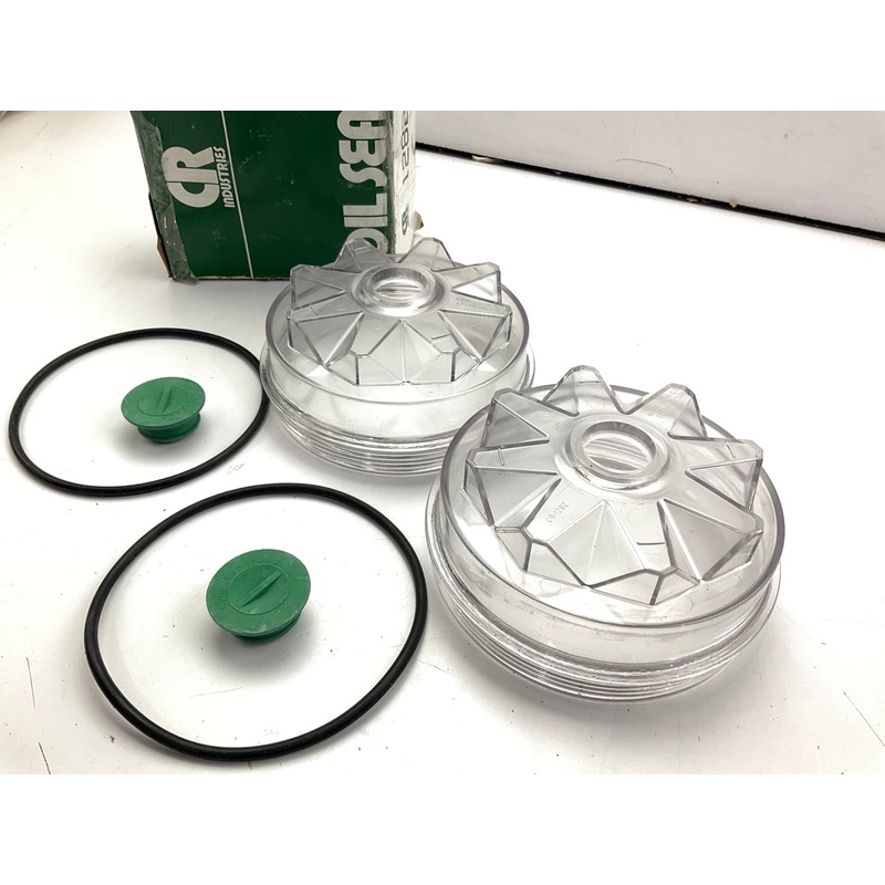 (2) Chicago Rawhide 1282 Wheel Oil Hub Cap - 6.500'' OD X 5.781'' ID