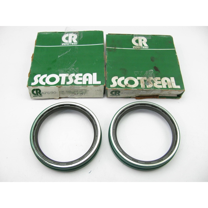 (2) Chicago Rawhide 47690 Rear Wheel Seals- 6.259'' OD X 4.765'' ID X 0.605'' Wide