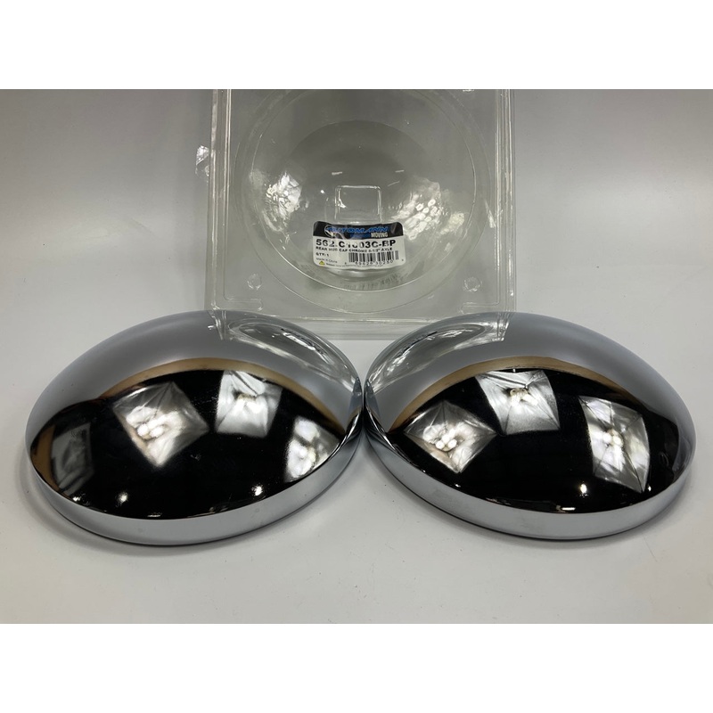 (2) Automann 562.C1003C-BP  8-1/2'' Axle Rear Hub Cap Dome Style Chrome, 8 Stud