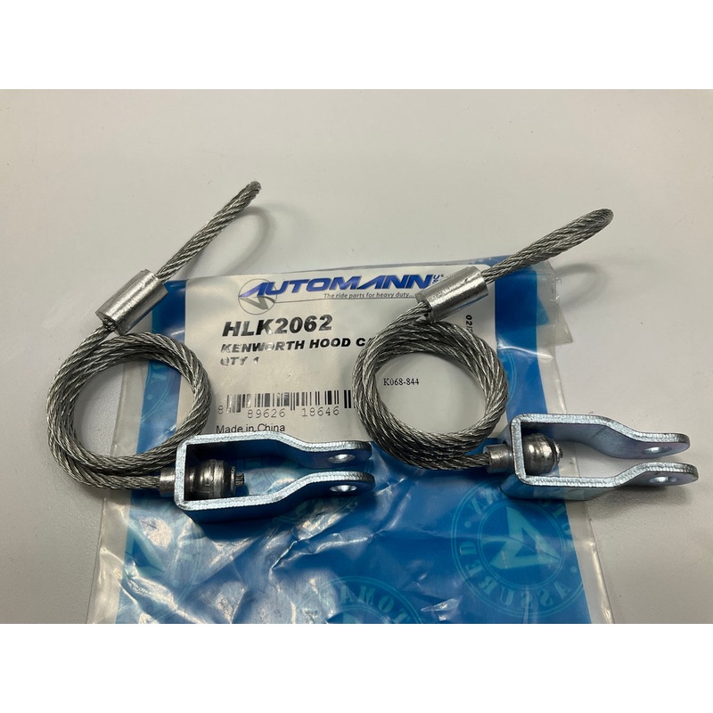 (2) Automann HLK2062 Hood Cable, 18.8'' Length, For Kenworth