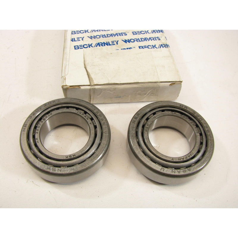 (2) Beck Arnley 051-3491 Wheel Bearing - Front Inner / Rear Outer