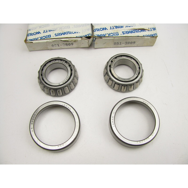 (2) Beck Arnley 051-3809 Wheel Bearing - Rear Inner / Front Inner / Front Outer