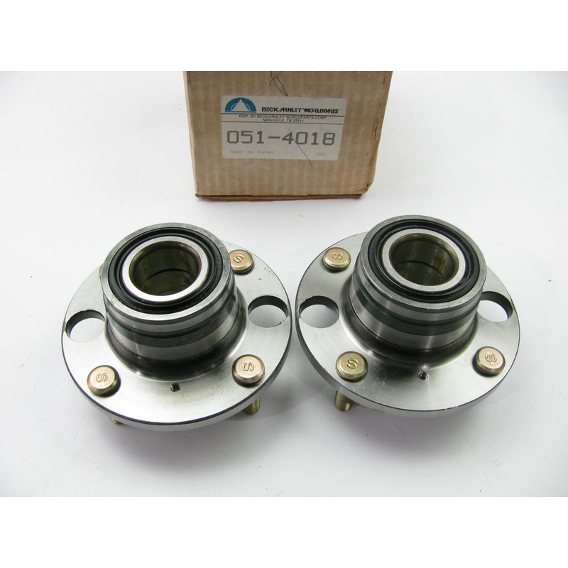 (2) Beck Arnley 051-4018 REAR Wheel Hubs And Bearings For 87-90 Acura Legend