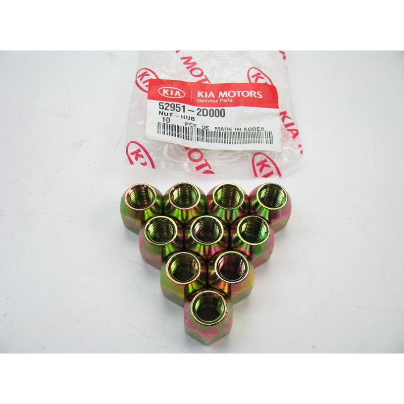 (10) NEW GENUINE Wheel Lug Nuts OEM For 2006-2007 Kia Rio 529512D000