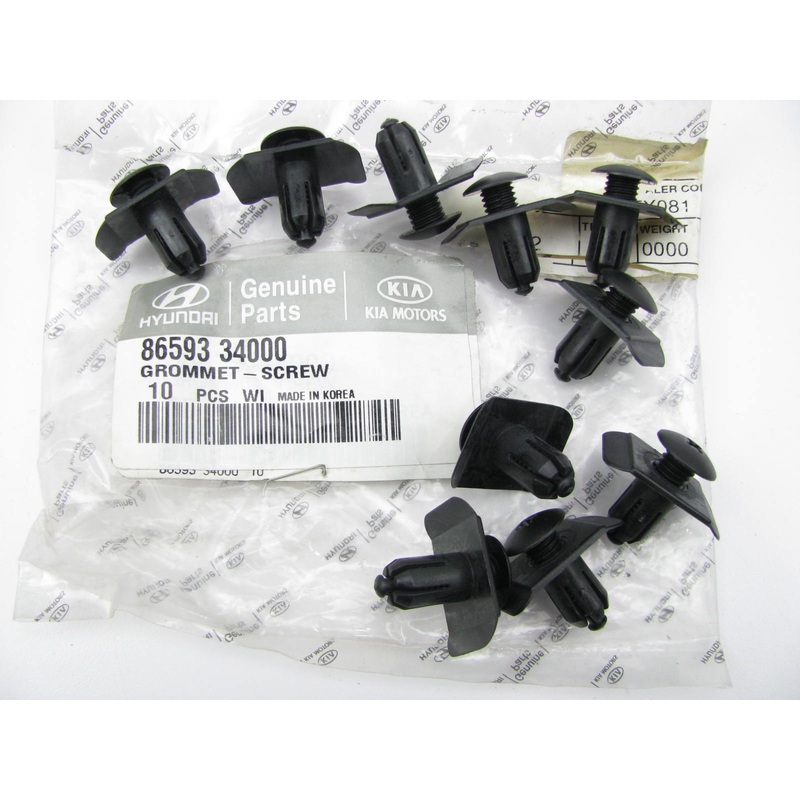 (10) NEW - OEM 8659334000 Fender Liner Retainer For 1999-2005 Hyundai