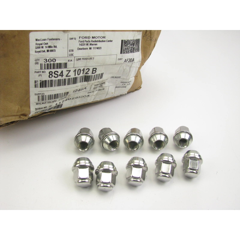 (10) NEW - OEM Ford 8S4Z-1012-B Wheel Lug Nuts For 2011-13 Fiesta, 2009-11 Focus