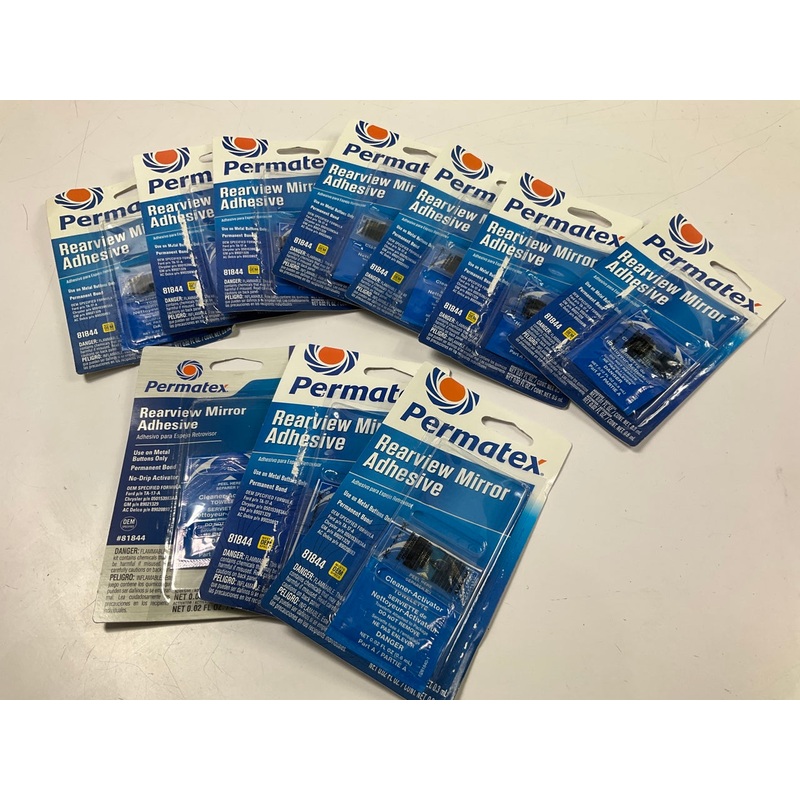 (10) Permatex 81844 Professional Strength Rear View Mirror Adhesive 3oz