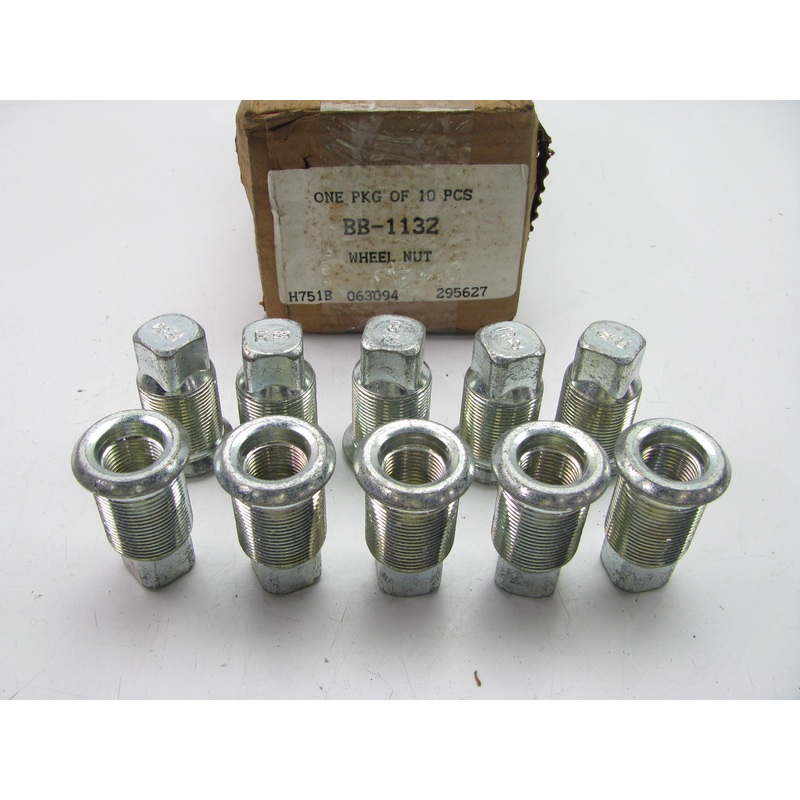 (10) Vintage OEM Ford BB-1132 Wheel Lug Nuts, Right Hand Thread, 75-77 P500