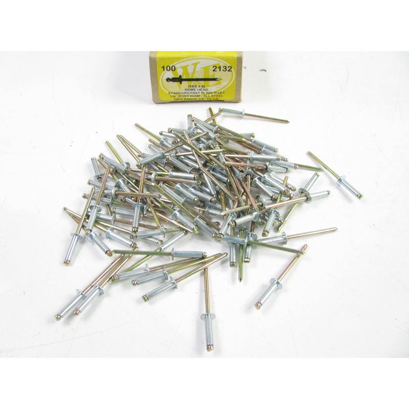 (100) WE 2132 Dome Head Standard Fast Blind Rivet - 1/8'' Diameter