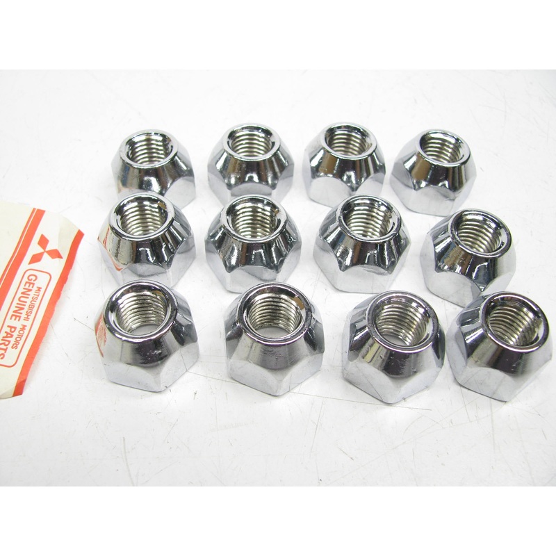 (12) NEW GENUINE MITSUBISHI MB579236 FRONT Wheel Lug Nuts