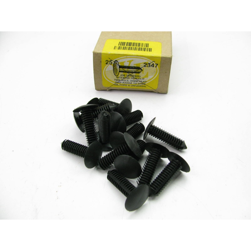 (14) We 2347 Interior Trim Clip - 7mm Hole X 20mm Head - Replaces # 10185925