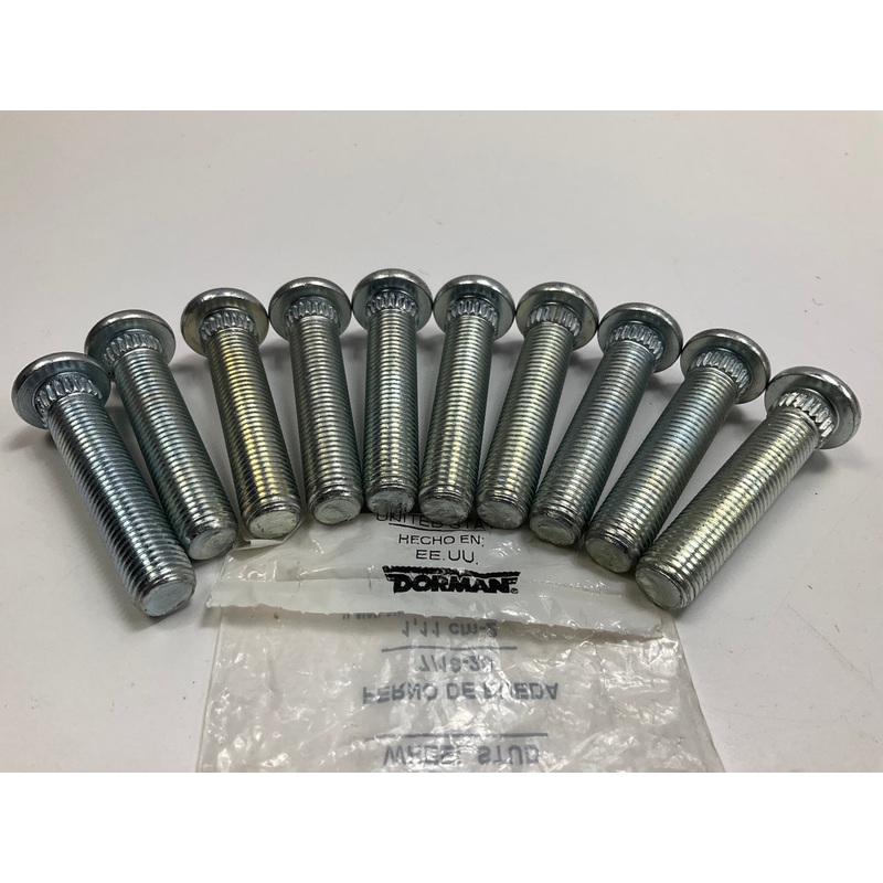 (10) Dorman 610-157 Wheel Lug Stud 7/16-20 Serrated - .487'' Knurl, 2-1/8'' Length