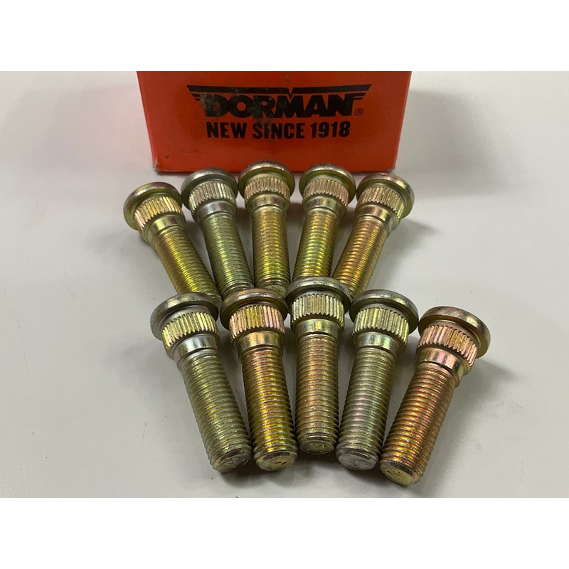 (10) Dorman 610-384 - M12-1.50 Serrated Wheel Stud - 15.87mm Knurl 44.5mm Length