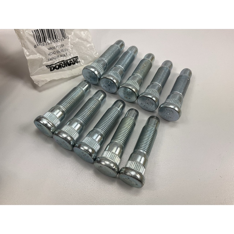(10) Dorman 610-434 M14-1.50 Serrated Wheel Lug Stud - 16.01mm Knurl, 57.93mm