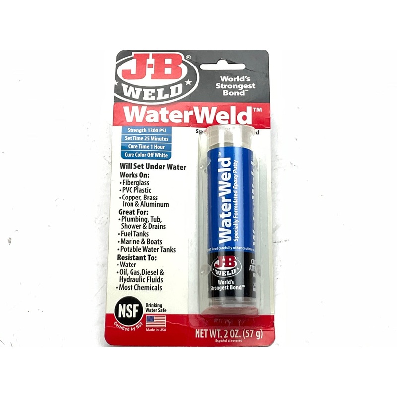 Jb Weld 8277 WaterWeld Underwater Epoxy Adhesive, 2oz