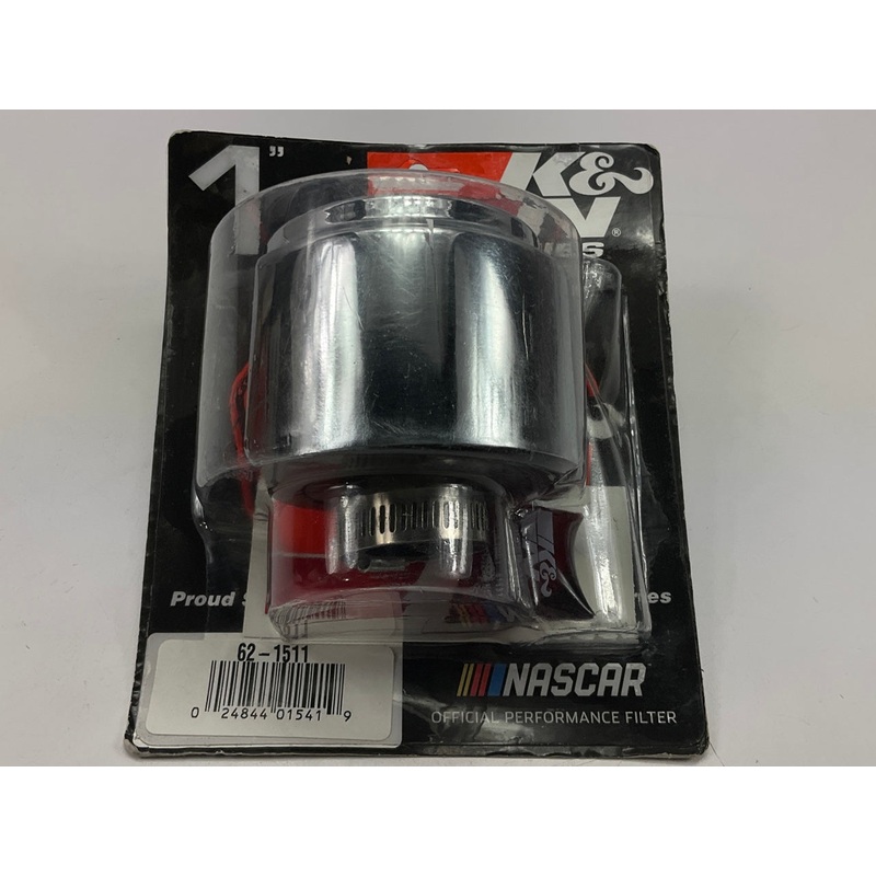 K&N 62-1511 Clamp On Crankcase Vent Filter - 1'' Flange, 3'' OD X 2.5'' Tall
