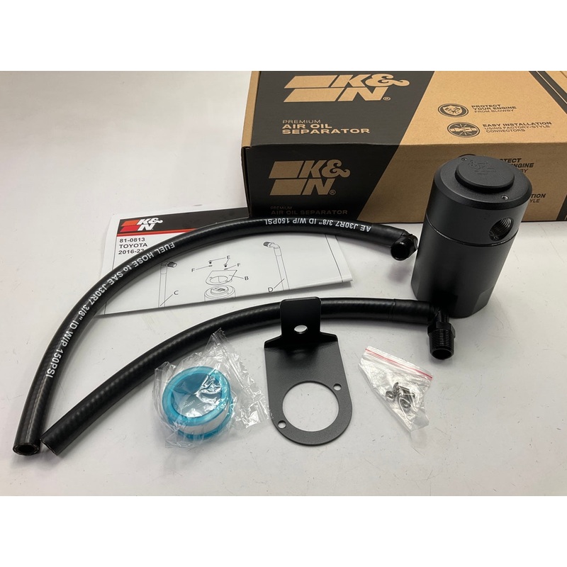 K&N 81-0813 Air Oil Separator Oil Catch Can For 2016-2023 Toyota Tacoma 3.5L V6