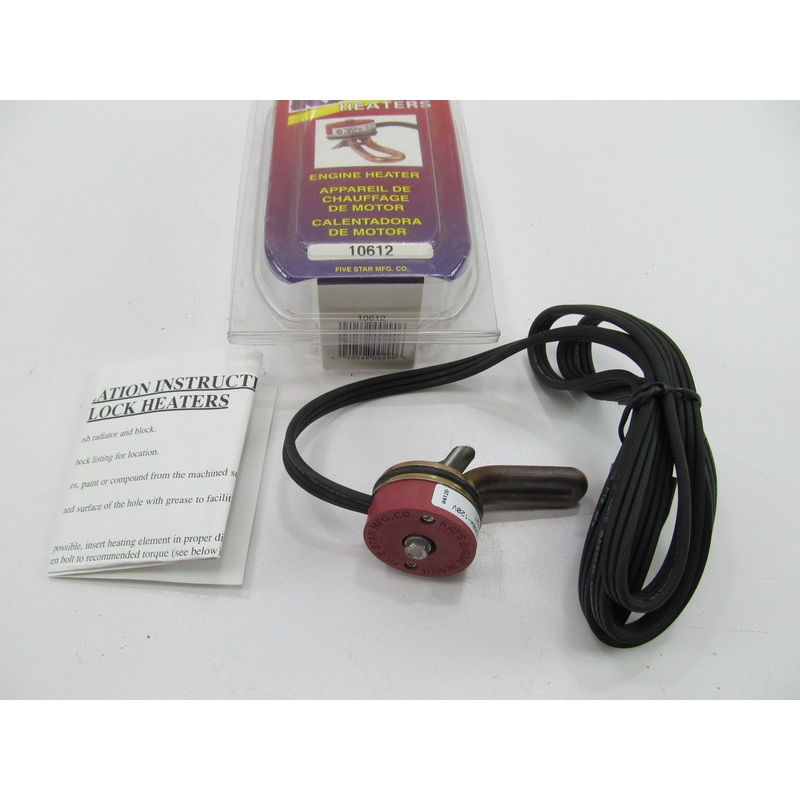 Kats 10612 Engine Block Heater, 41mm Freeze Plug Diameter, 600 Watts, Plug-in