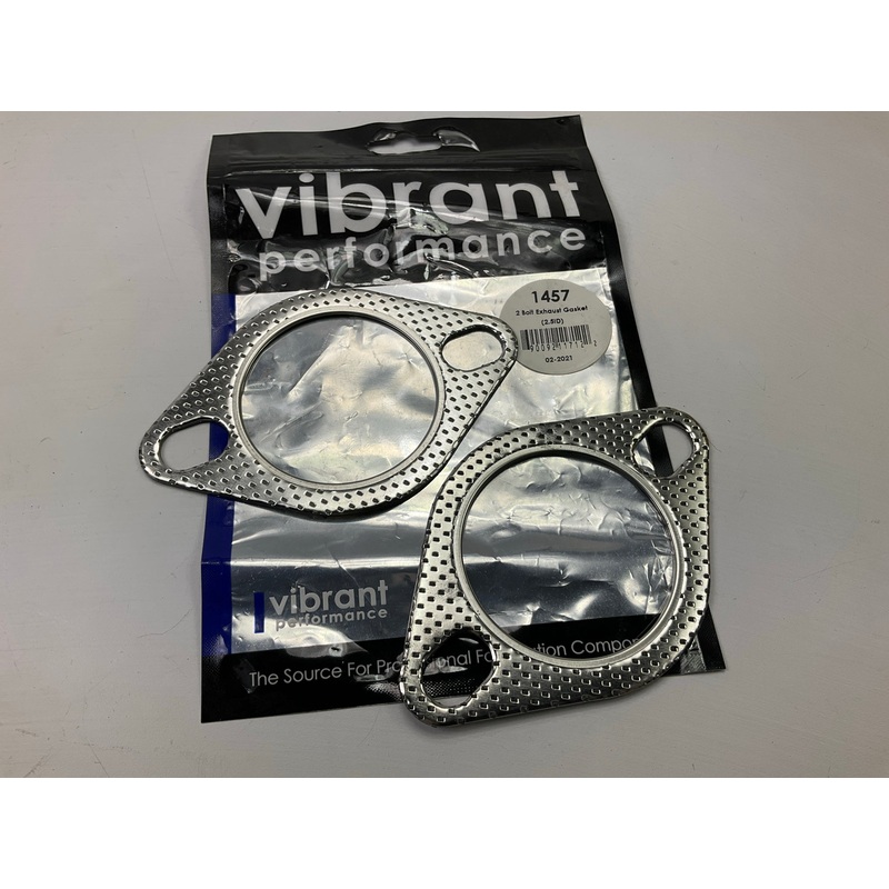 (2) Vibrant 1457 2-Bolt High Temperature Exhaust Gasket 2.5 Inch I.D. (2-1/2'')