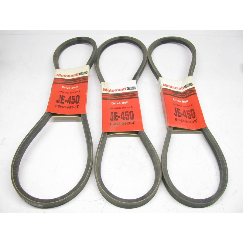 (3) Motorcraft JE-450 Accessory Drive Belt - 0.69'' X 45.40'' - 38 Degree