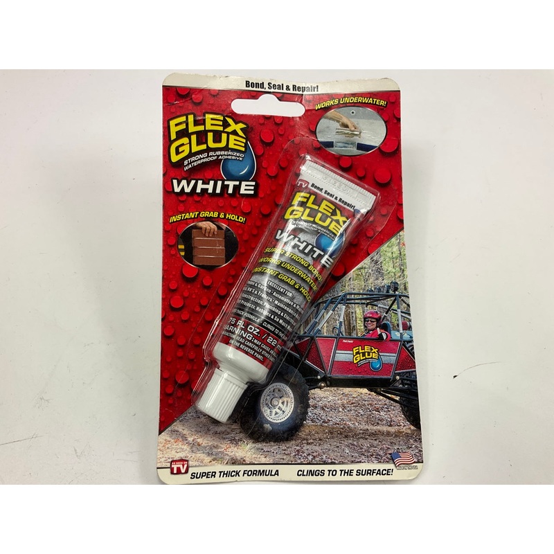 Flex Seal GFSWHTMINI Flex Glue MINI White Rubberized Waterproof Adhesive 0.75 Oz